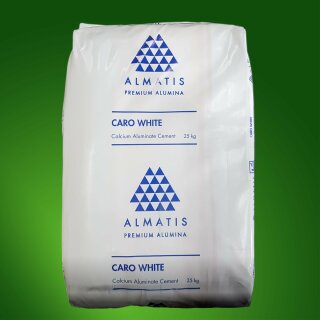 CARO White refractory cement, white 25 kg