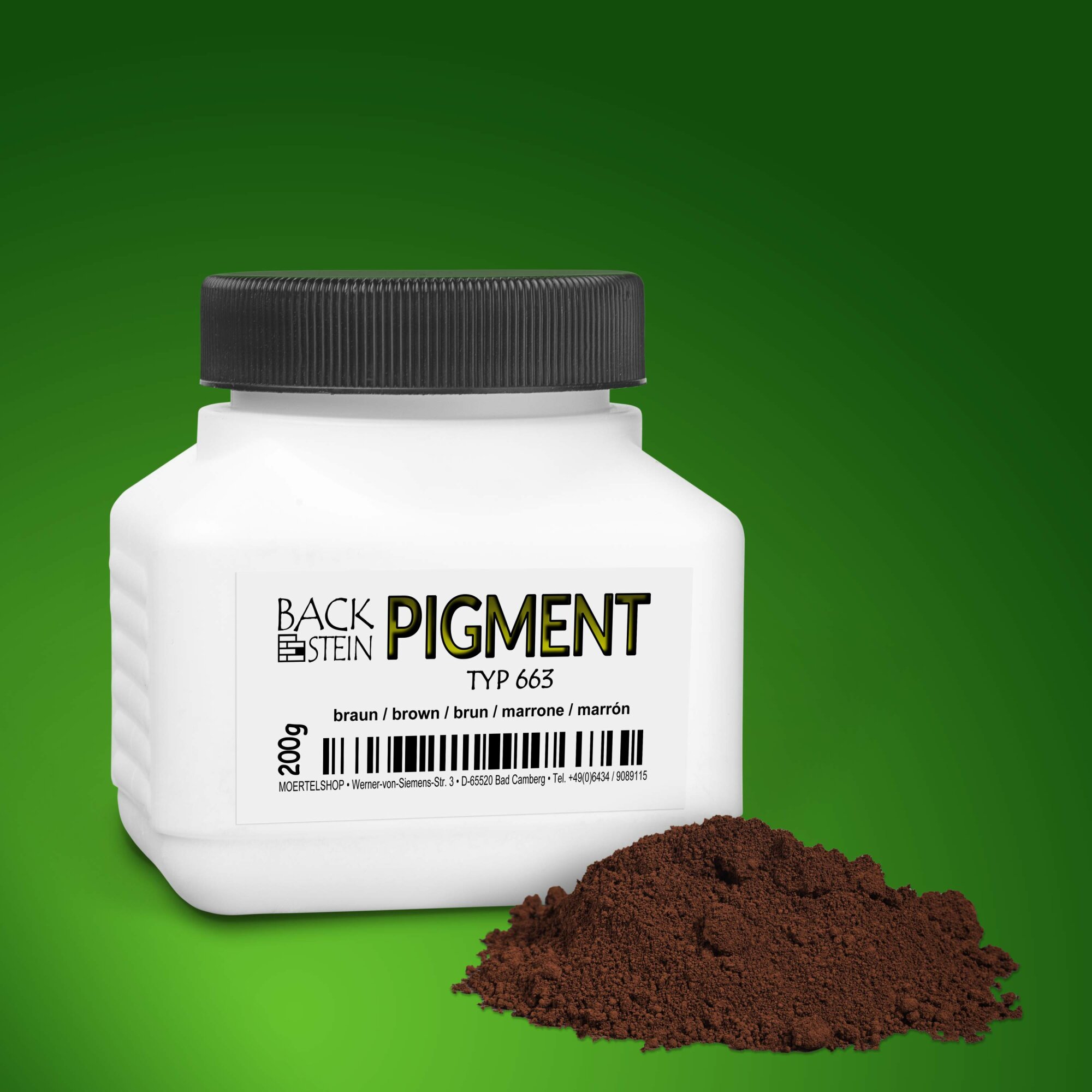 Cement-compatible pigments type 663 brown, 1 kg, 15,40